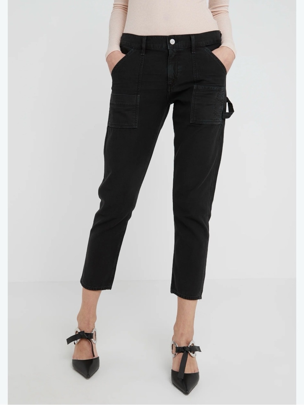 Citizens Of Humanity Off-Black Ankle Utility Cargo Jeans 30